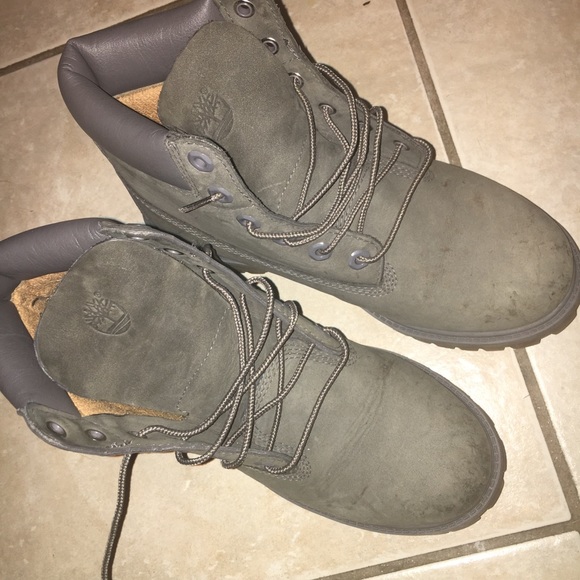 olive green and brown timberlands